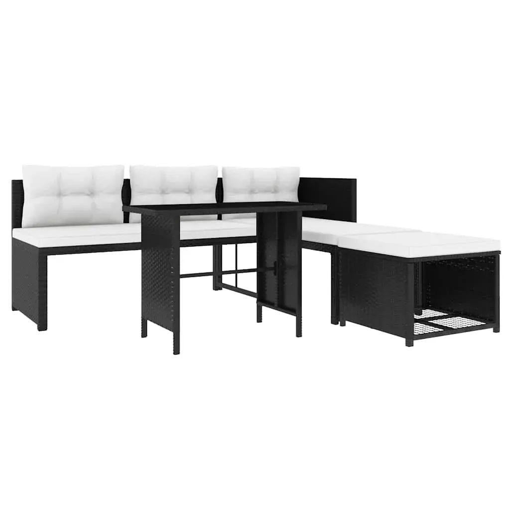 4 Piece Garden Lounge Set Poly Rattan Price