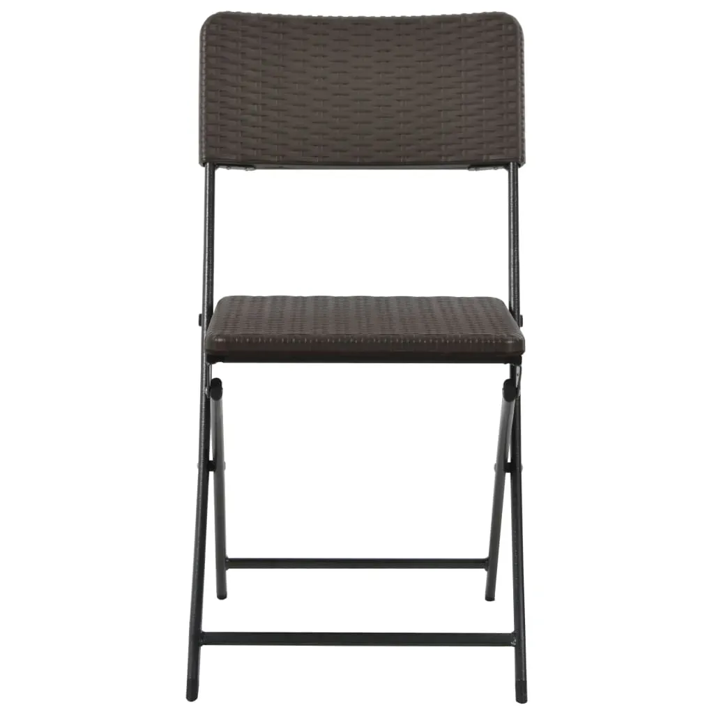 Folding Garden Chairs HDPE and Steel Brown Price