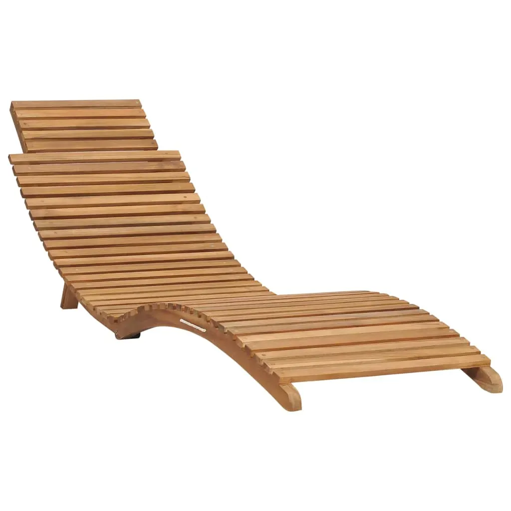 Folding Sun Lounger Solid Teak Wood Price