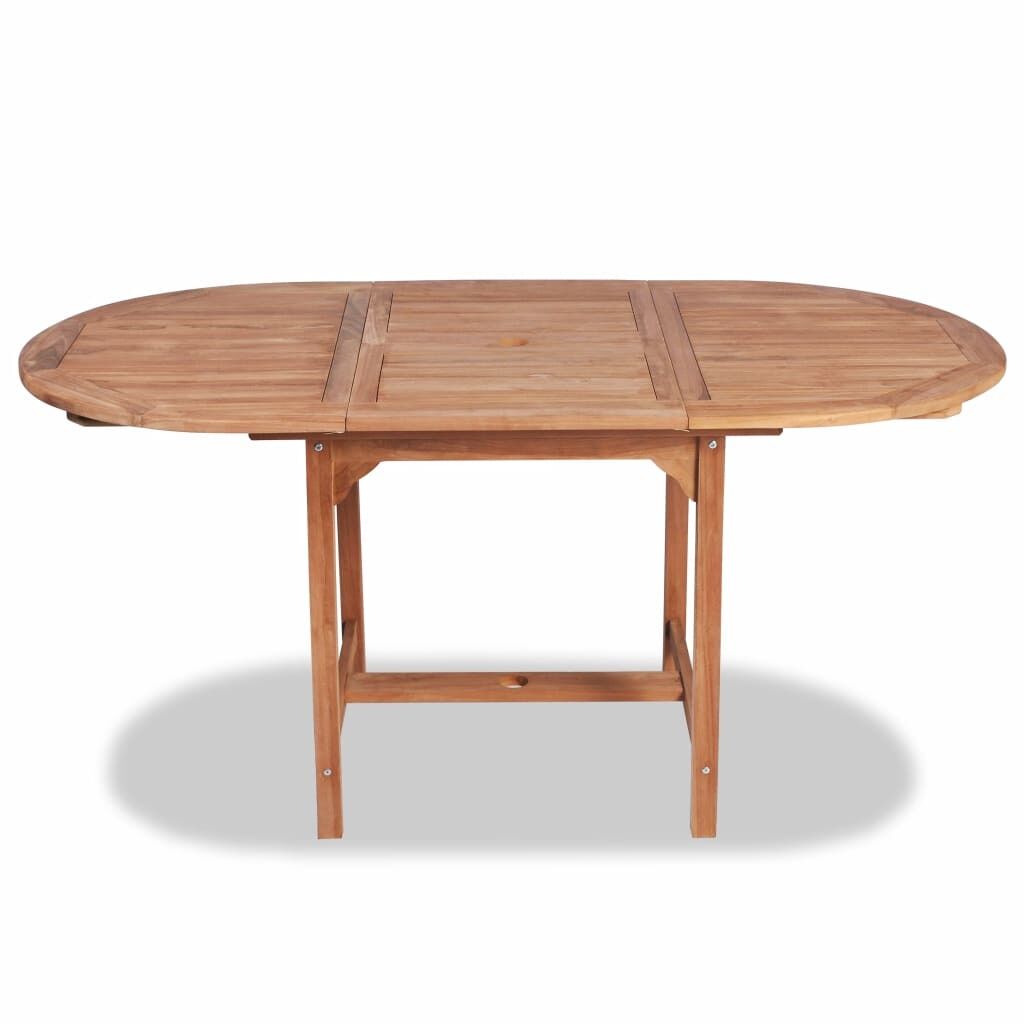 Extending Garden Table (110-160)x80x75cm Solid Teak Wood Price