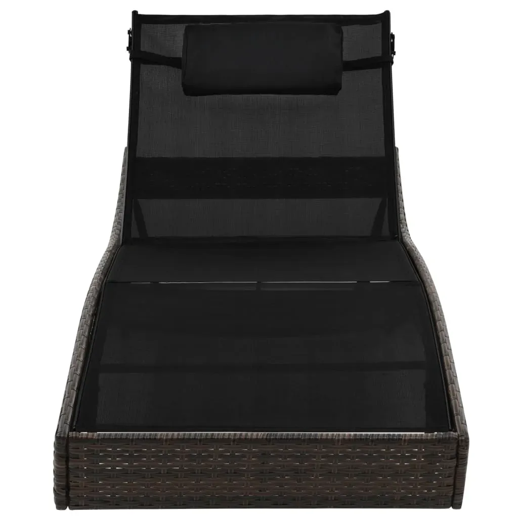 Sun Lounger with Pillow Poly Rattan Price