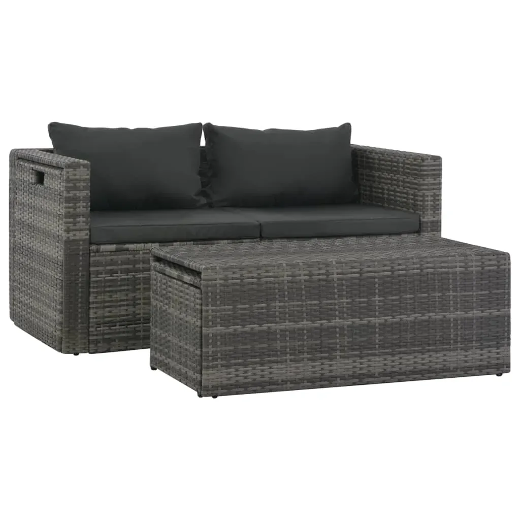 6 Piece Garden Lounge Set with Cushions Poly Rattan Price