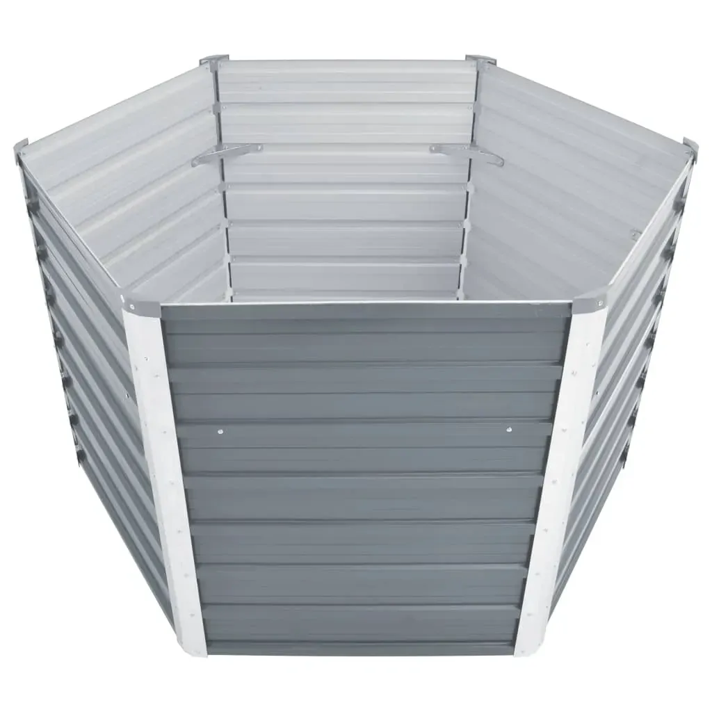 Garden Raised Bed Galvanised Steel 129x129x77 cm Price