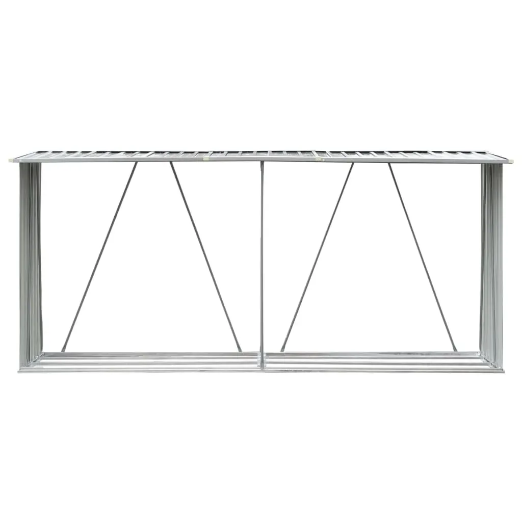 Garden Log Storage Shed Galvanised Steel 330x84x152 cm Price
