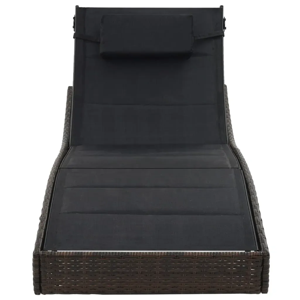 Sun Lounger Poly Rattan and Textilene Price