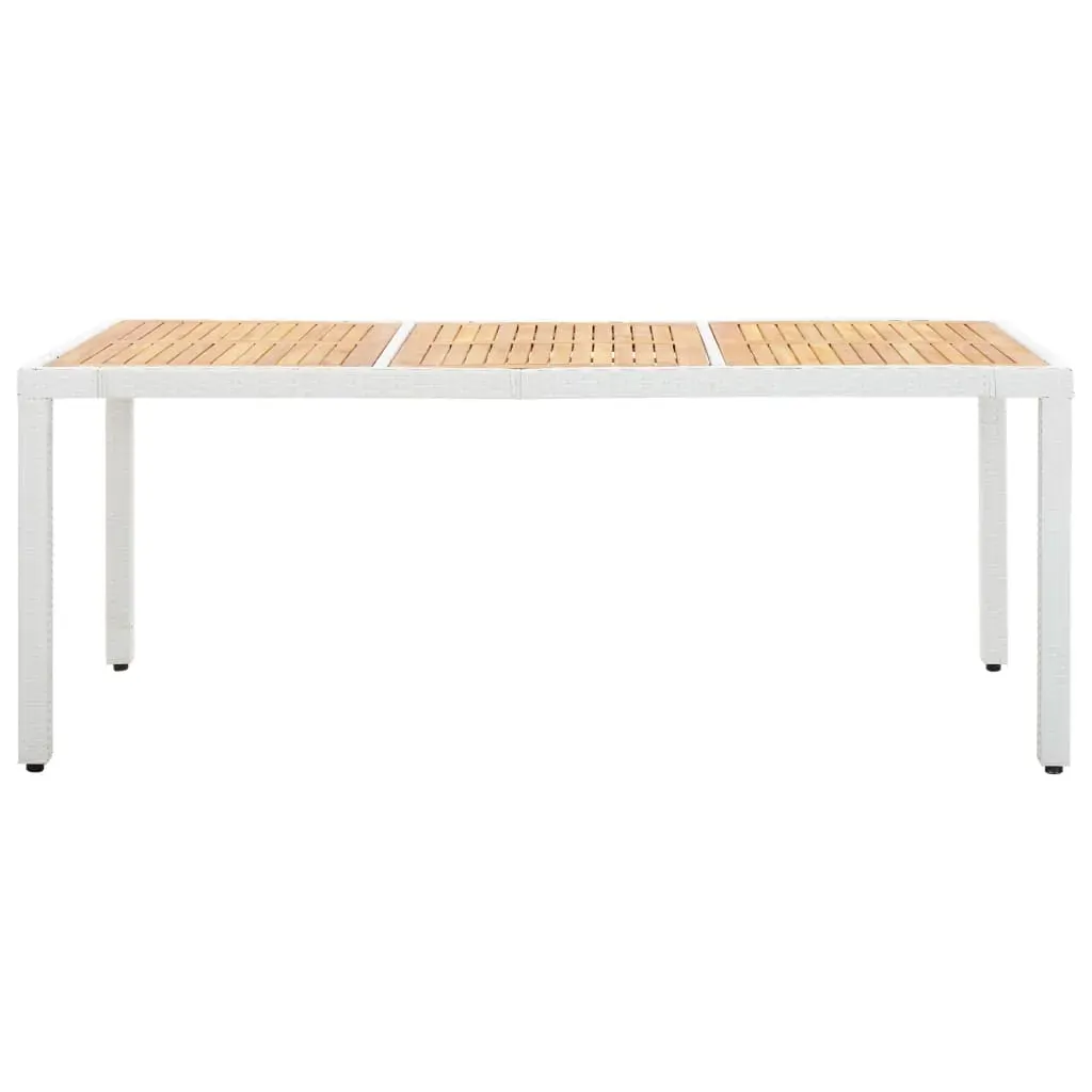 Outdoor Dining Set Poly Rattan White Price