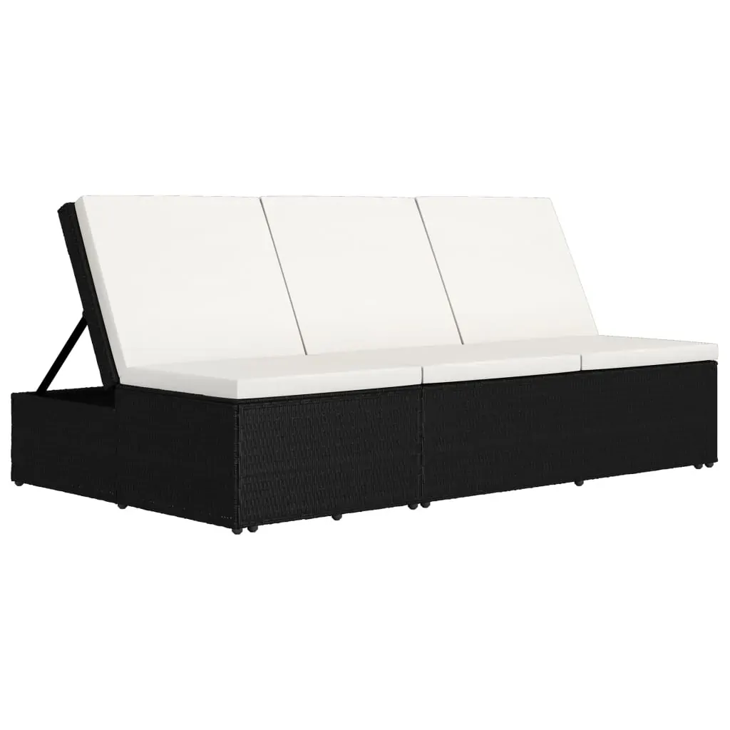 Convertible Sun Bed with Cushion Poly Rattan Price