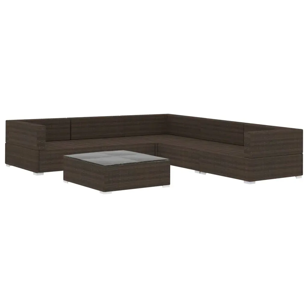 6 Piece Garden Lounge Set with Cushions Poly Rattan Price