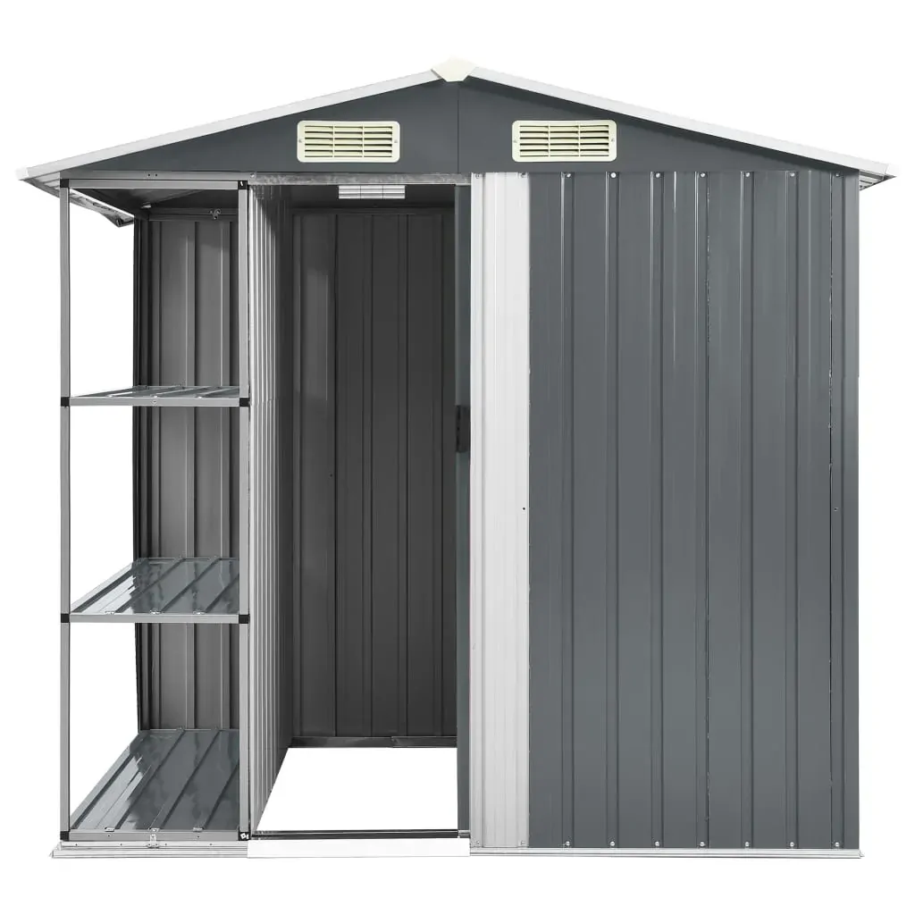 Garden Shed with Rack 205x130x183 cm Iron Price