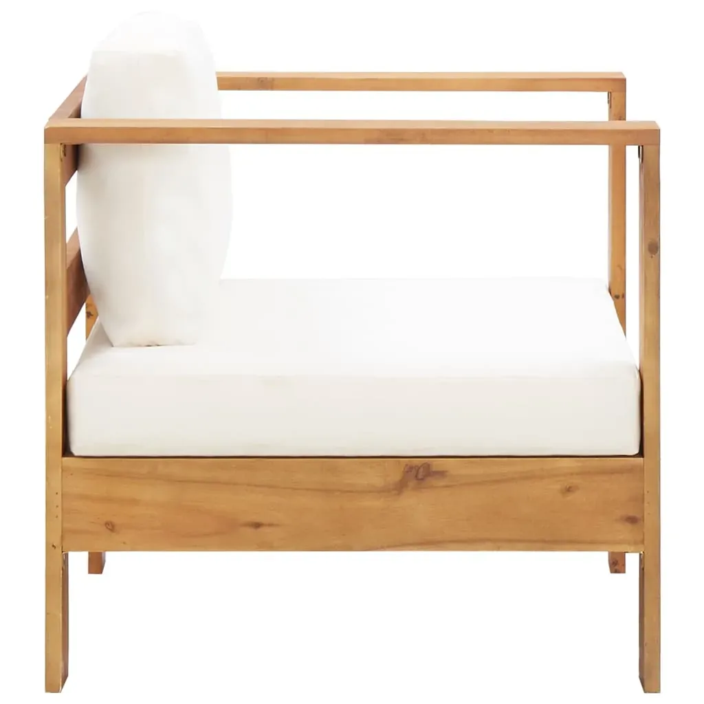 Garden Chair with Cushion Solid Acacia Wood Price