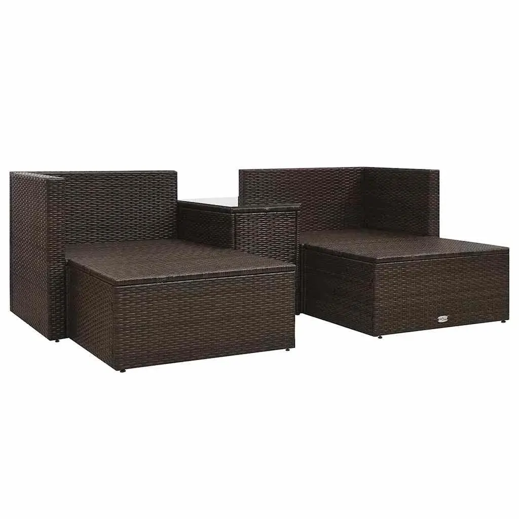 5 Piece Garden Lounge Set with Cushions Poly Rattan Price