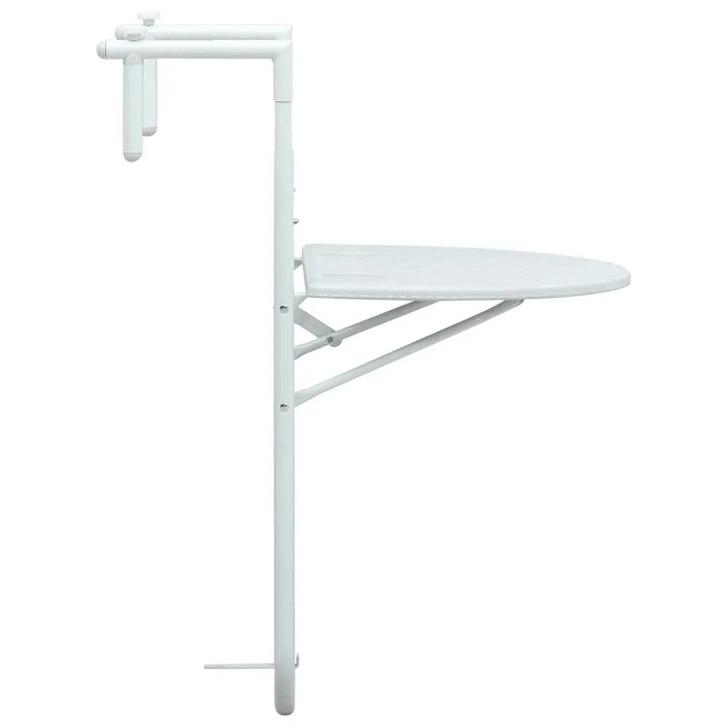 Hanging Balcony Table 60x64x83.5 cm Plastic Rattan Look Price
