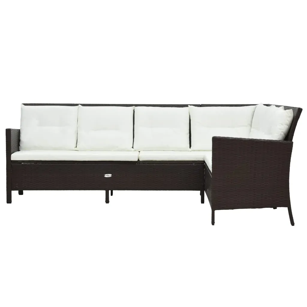 3 Piece Garden Lounge Set with Cushions Poly Rattan Price