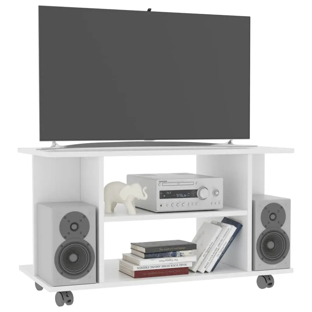 Bowling TV Cabinet with Castors 80x40x40 cm Engineered Wood Price
