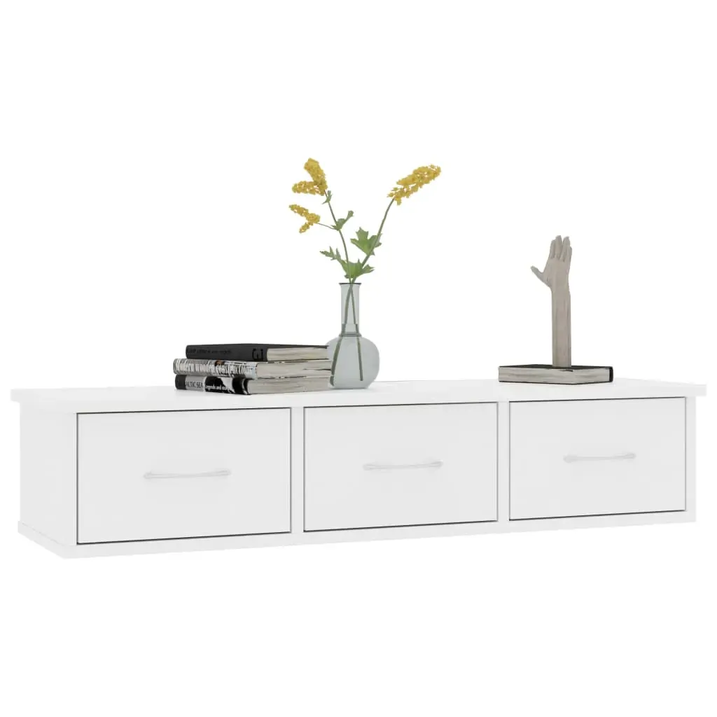 Wall-mounted Drawer Shelf 88x26x18.5 cm Engineered Wood Price