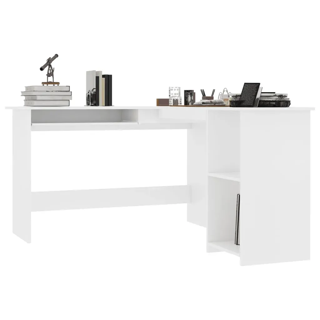 L-Shaped Corner Desk 120x140x75 cm Engineered Wood Price