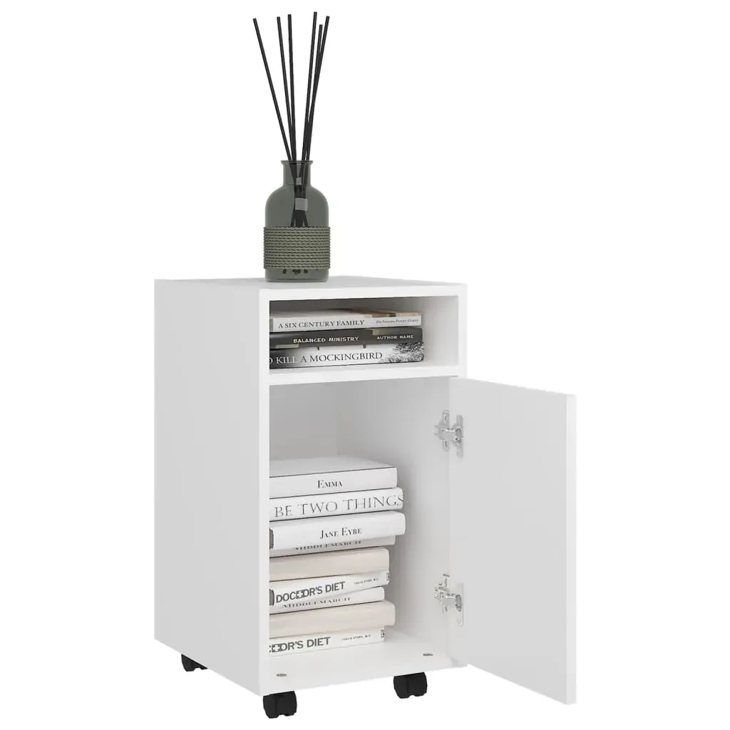 Side Cabinet with Wheels 33x38x60 cm Engineered Wood Price
