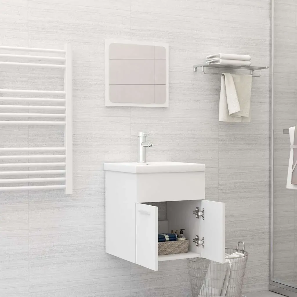 2 Piece Bathroom Furniture Set Engineered Wood Price