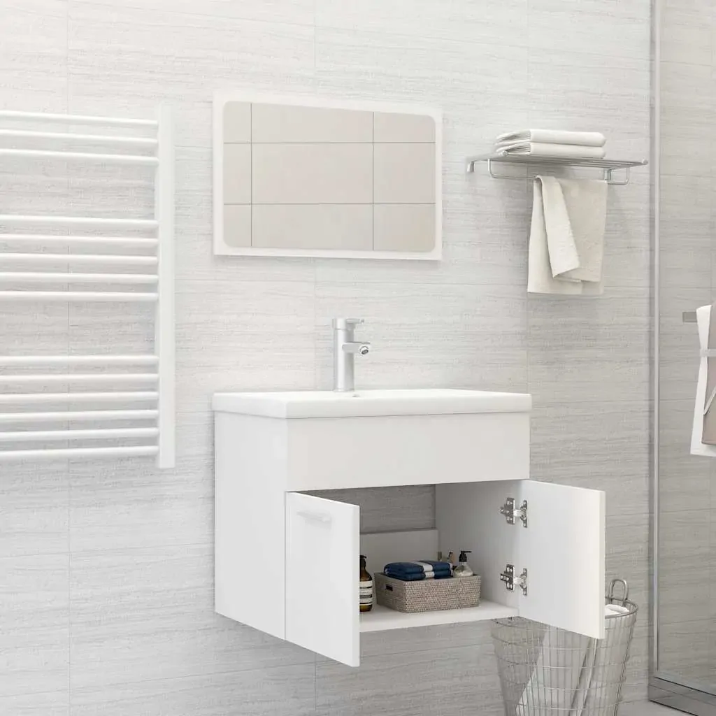 2 Piece Bathroom Furniture Set Engineered Wood Price