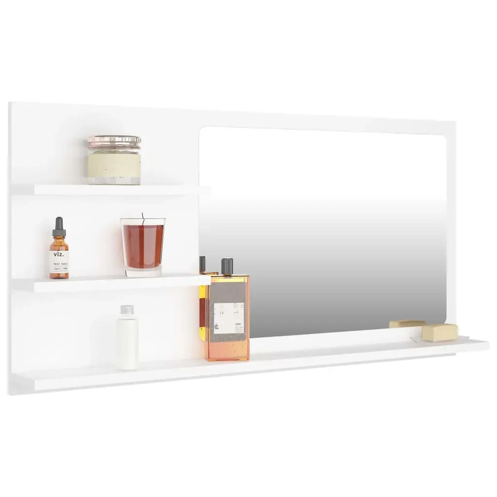 Bathroom Mirror 90x10.5x45 cm Engineered Wood Price
