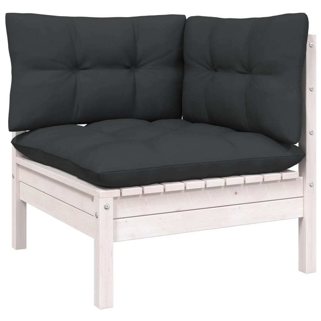 Garden Corner Sofa with Cushions Solid Pinewood Price