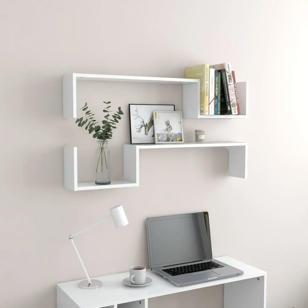 Wall Shelves 2 pcs 100x15x20 cm Engineered Wood Price