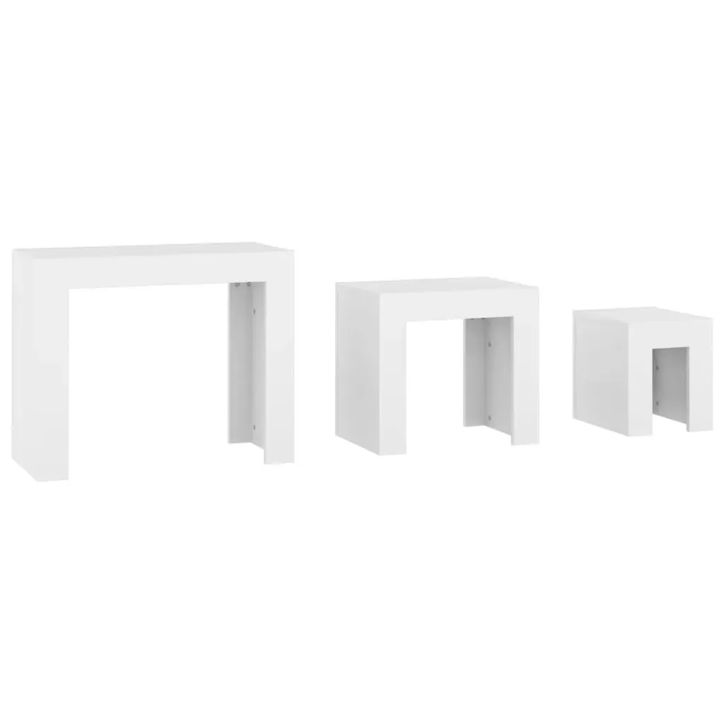 Nesting Coffee Tables 3 pcs Engineered Wood Price