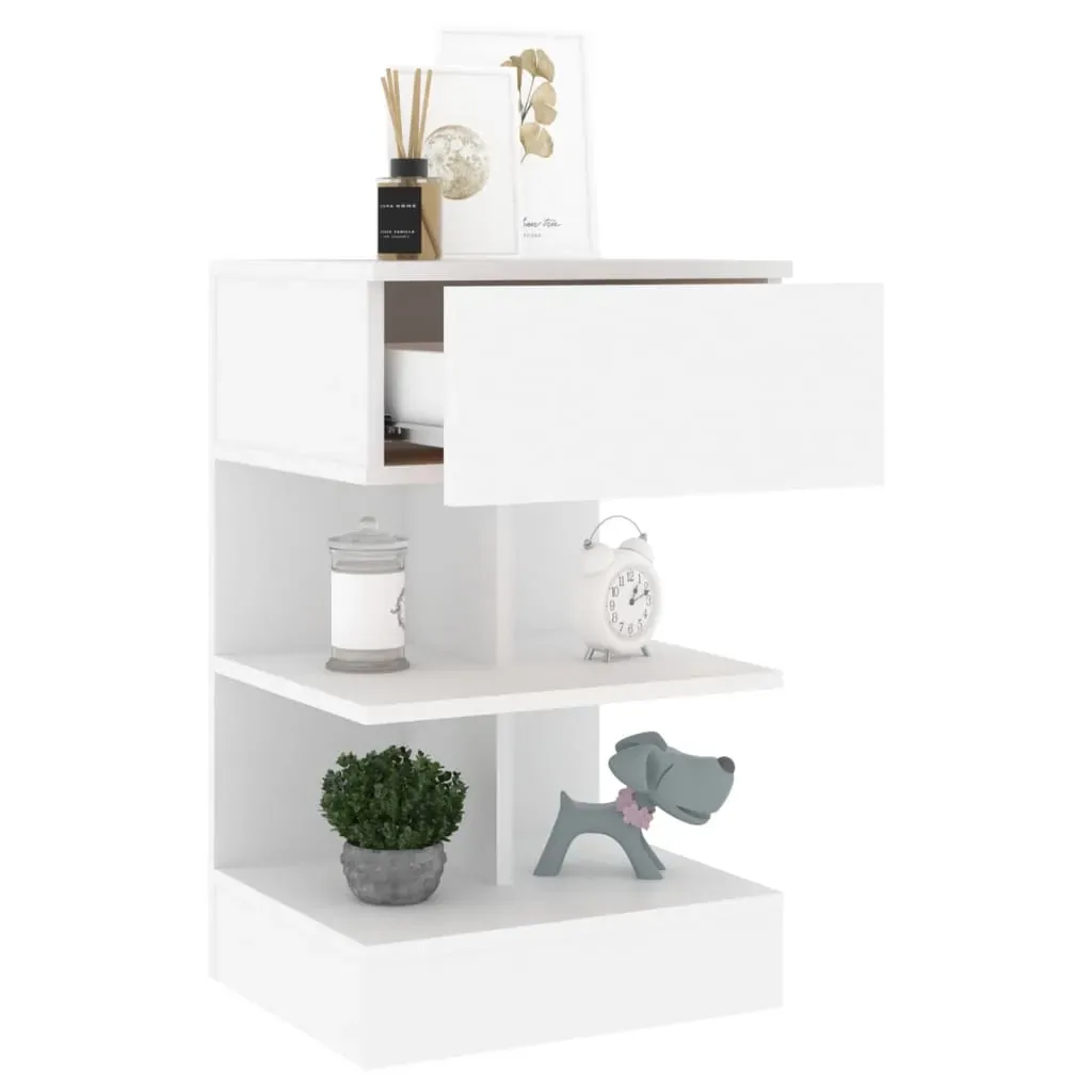 Bedside Cabinet Black 40x35x65 cm Engineered Wood Price