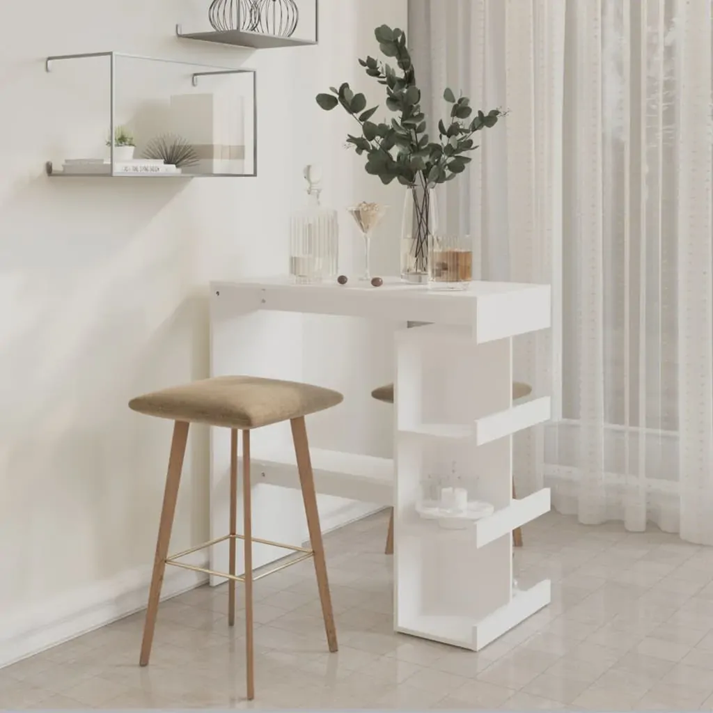 Bar Table with Storage Rack 100x50x101.5 cm Engineered Wood Price