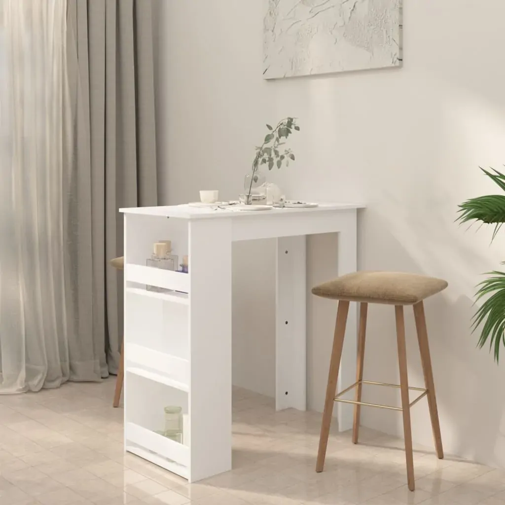 Bar Table with Storage Rack 102x50x103.5 cm Engineered Wood Price