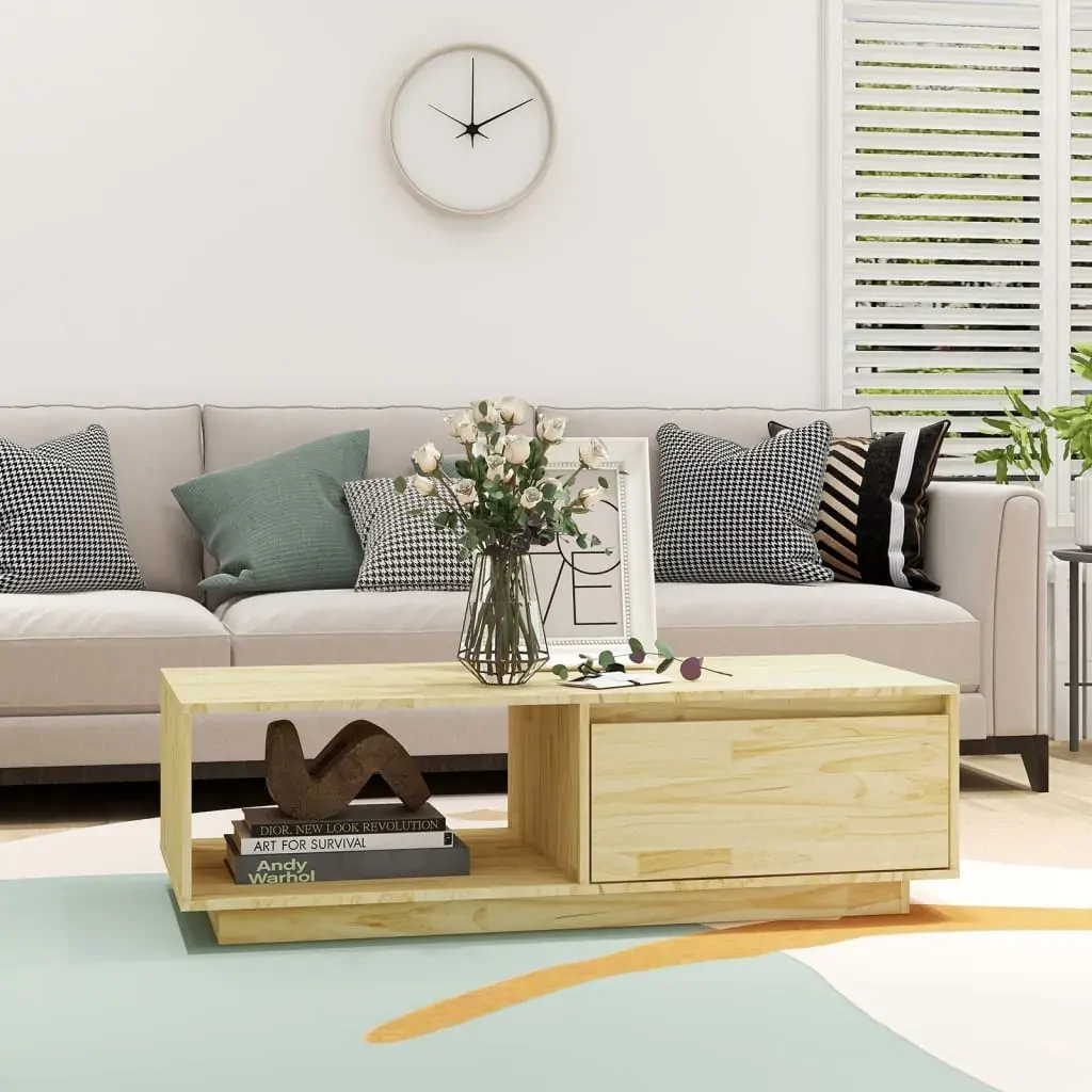 Coffee Table 110x50x33.5 cm Solid Pinewood Price