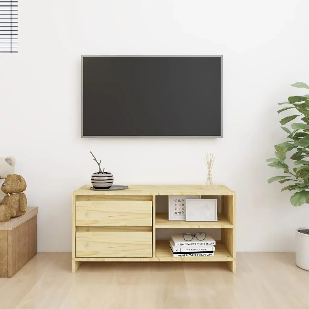 Chingford TV Cabinet 80x31x39 cm Solid Pinewood Price