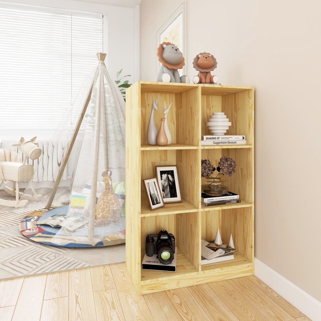 Book Cabinet 70x33x110 cm Solid Pinewood Price