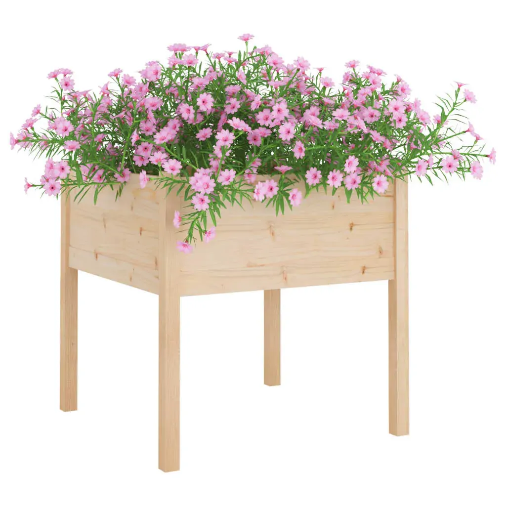 Garden Planter 70x70x70 cm Solid Pinewood Price