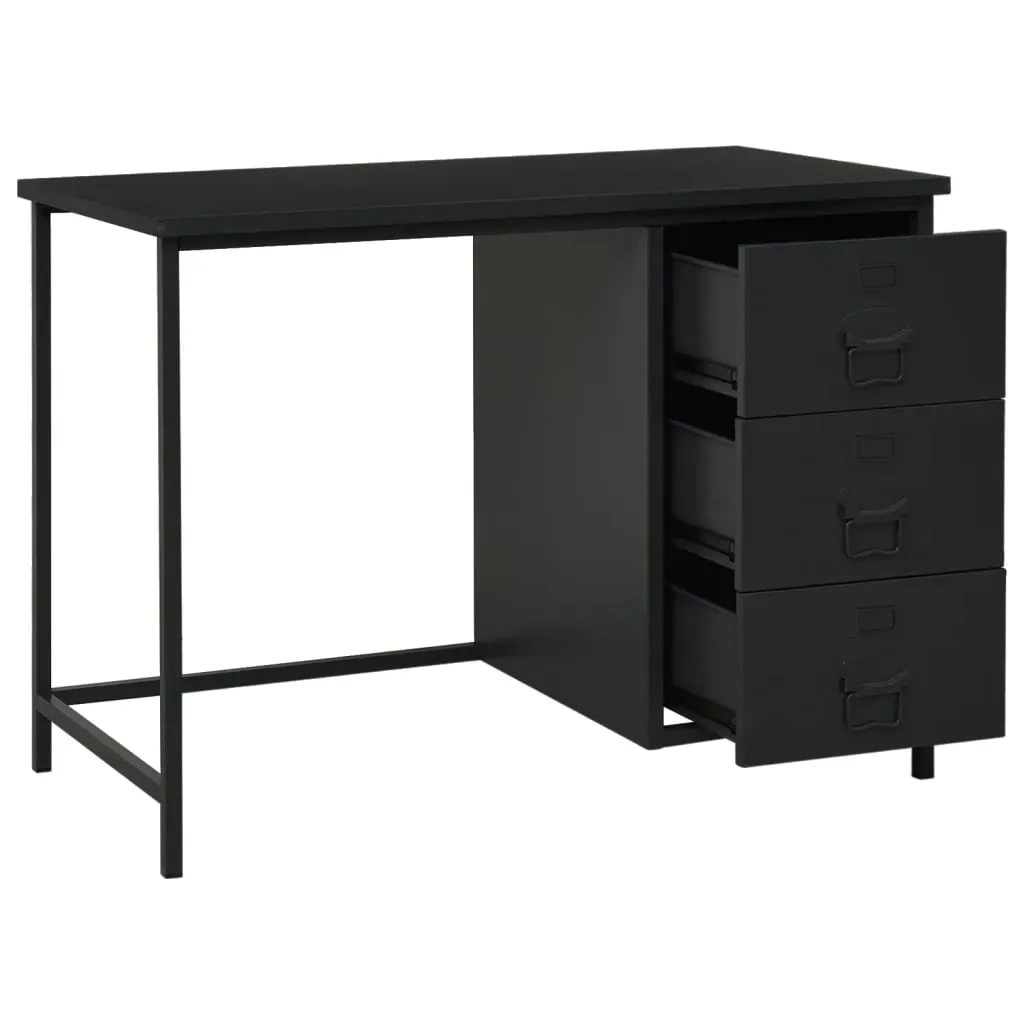 Industrial Desk with Drawers 105x52x75 cm Steel Price