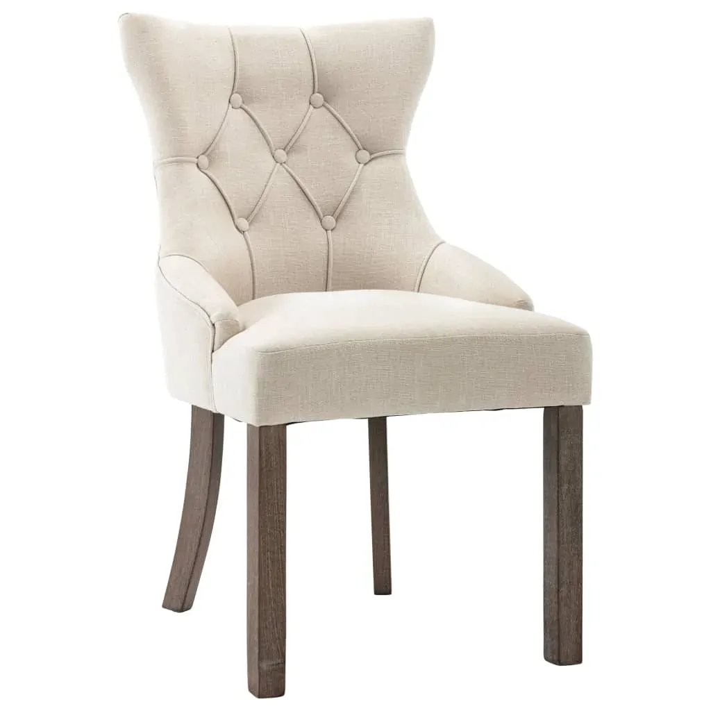 Dining Chairs Beige Fabric Price