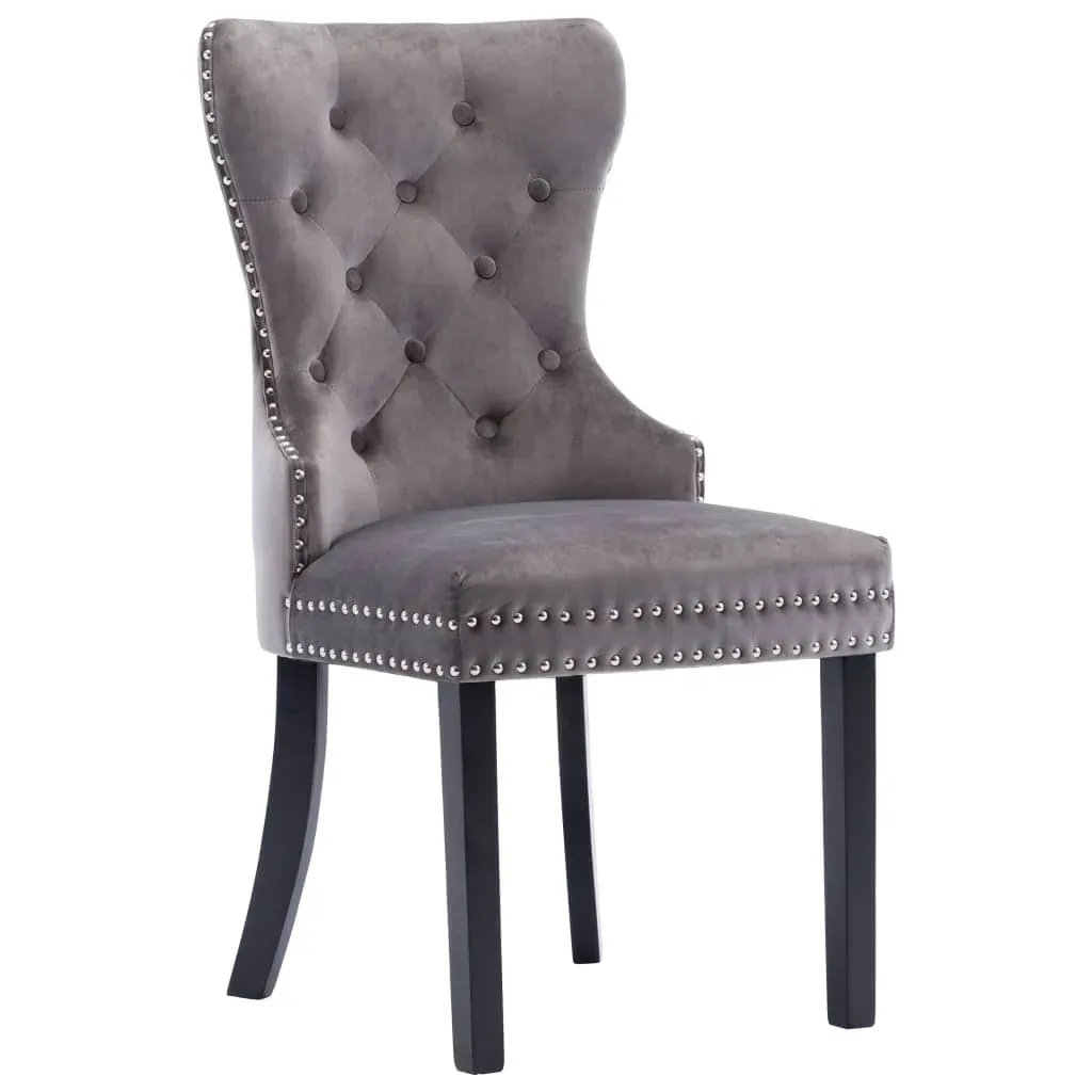 Dining Chairs Grey Velvet Price