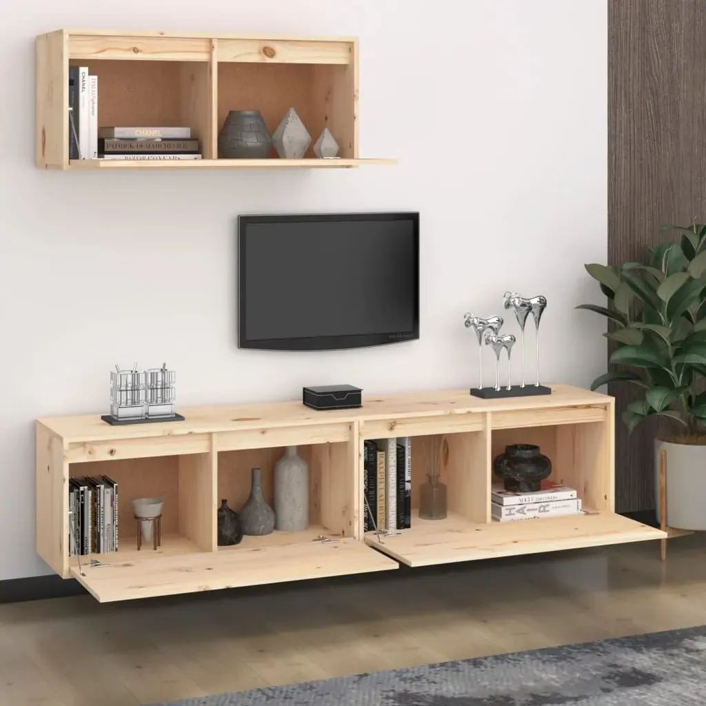 Croxley TV Cabinets 3 pcs Solid Wood Pine Price