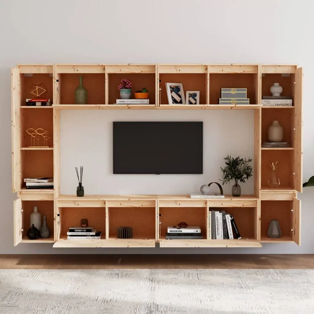 Forster TV Cabinets 8 pcs Solid Wood Pine Price