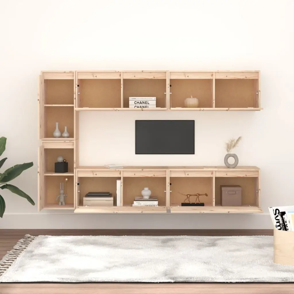 Bloomsburg TV Cabinets 6 pcs Solid Wood Pine Price
