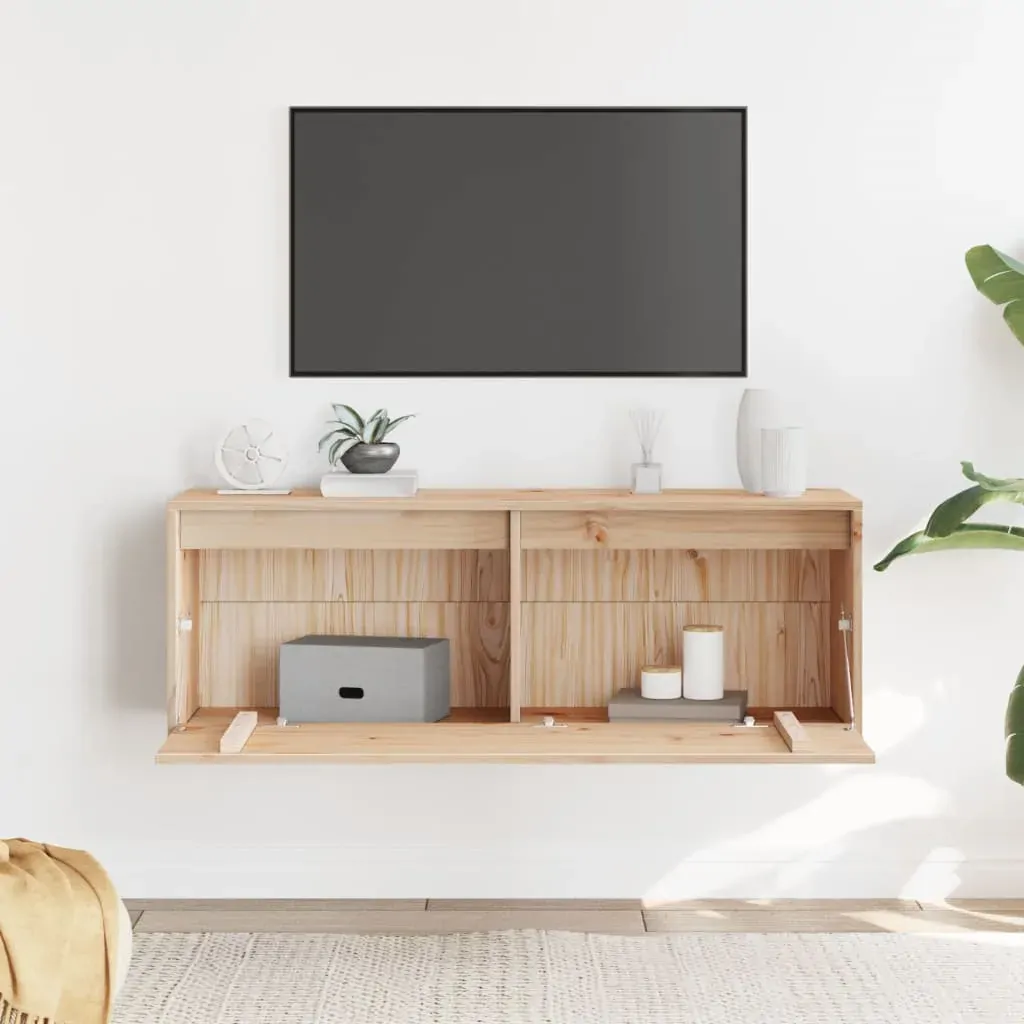 Wall Cabinet 100x30x35 cm Solid Wood Pine Price