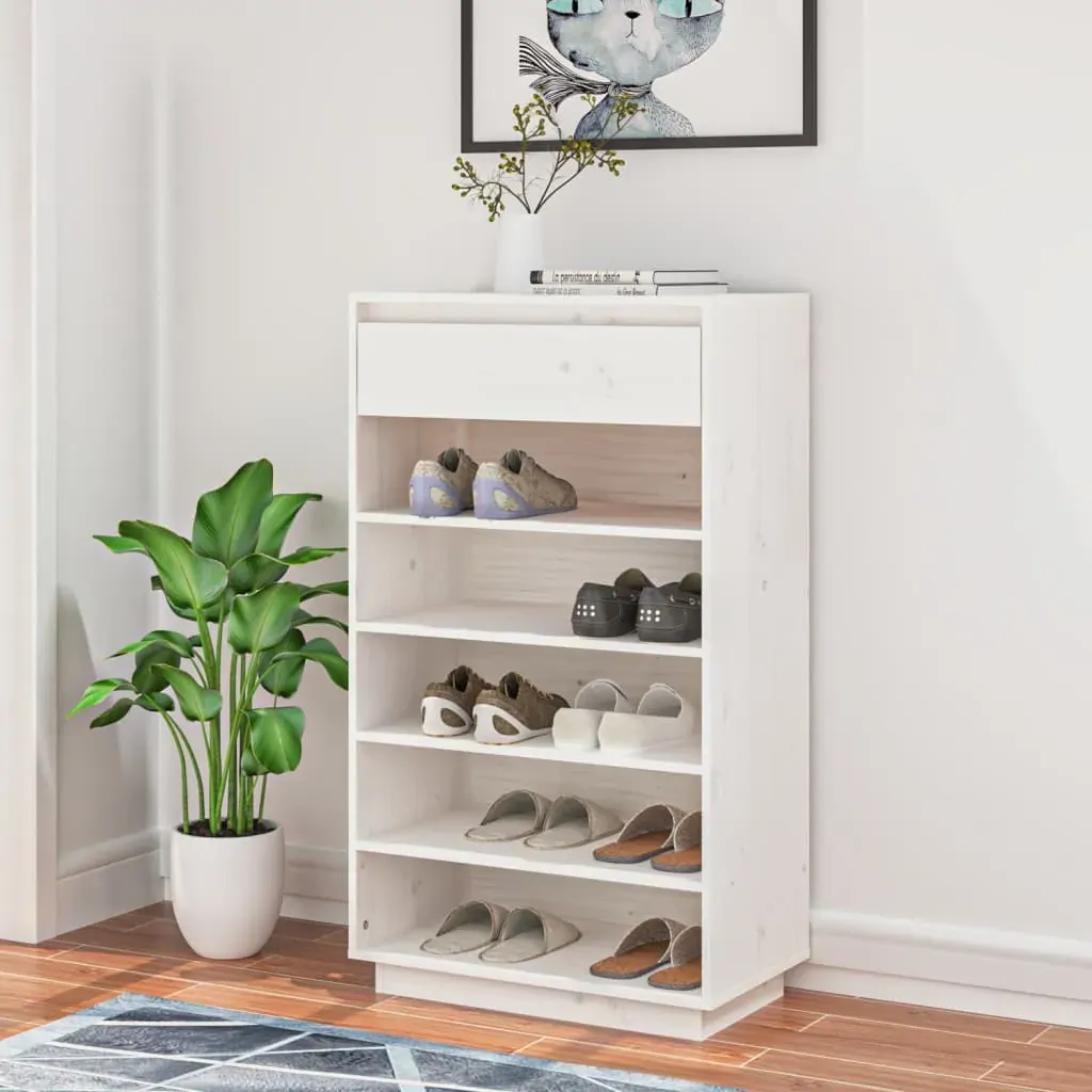 Shoe Cabinet 60x34x105 cm Solid Wood Pine Price