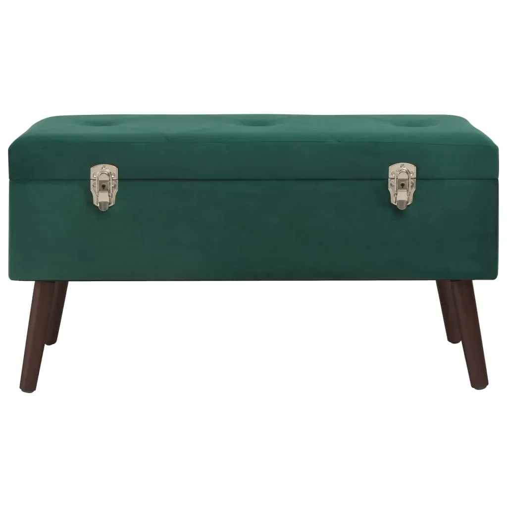 Bench with Storage Compartment 80 cm Velvet Price