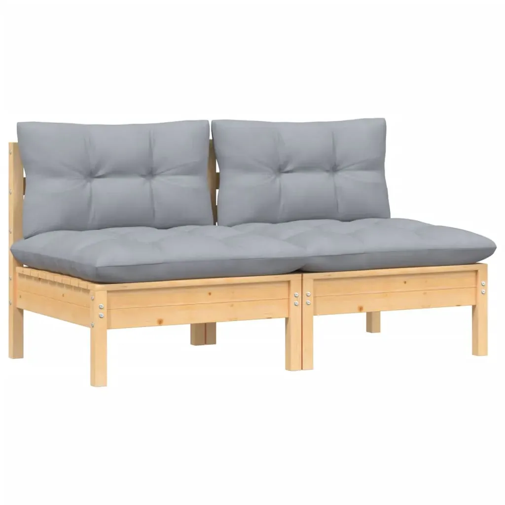2-Seater Garden Sofa with Cushions Solid Wood Pine Price