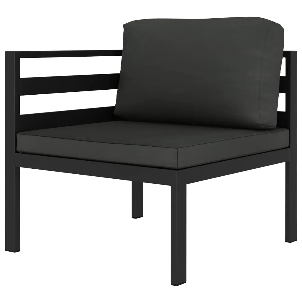 Garden Lounge Set with Cushions Aluminium Anthracite Price