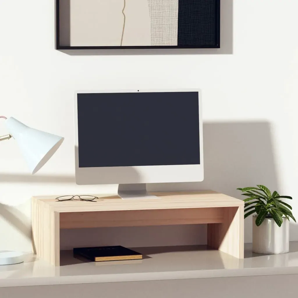 Pernatty Monitor Stand 50x27x15 cm Solid Wood Pine Price