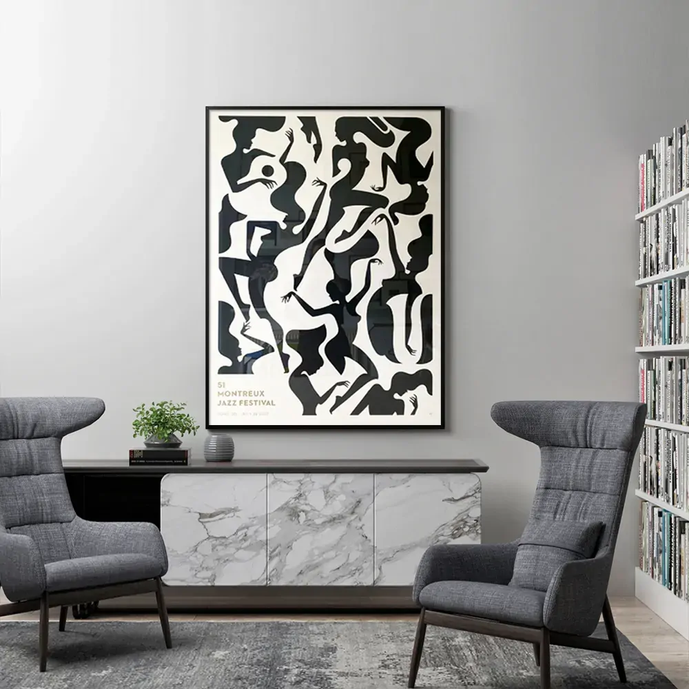 Jazz Festival Black Frame Canvas Wall Art Price