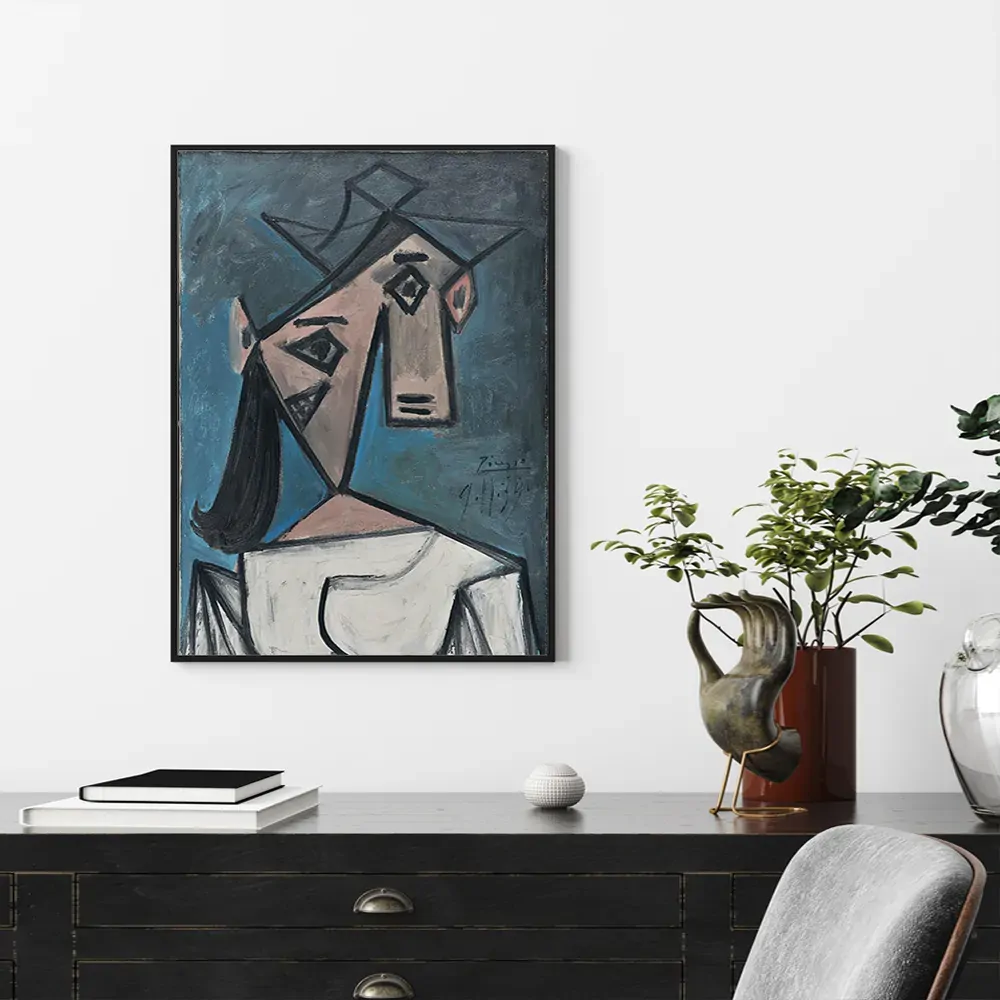 Head Of A Woman By Pablo Picasso Black Frame Canvas Wall Art Price