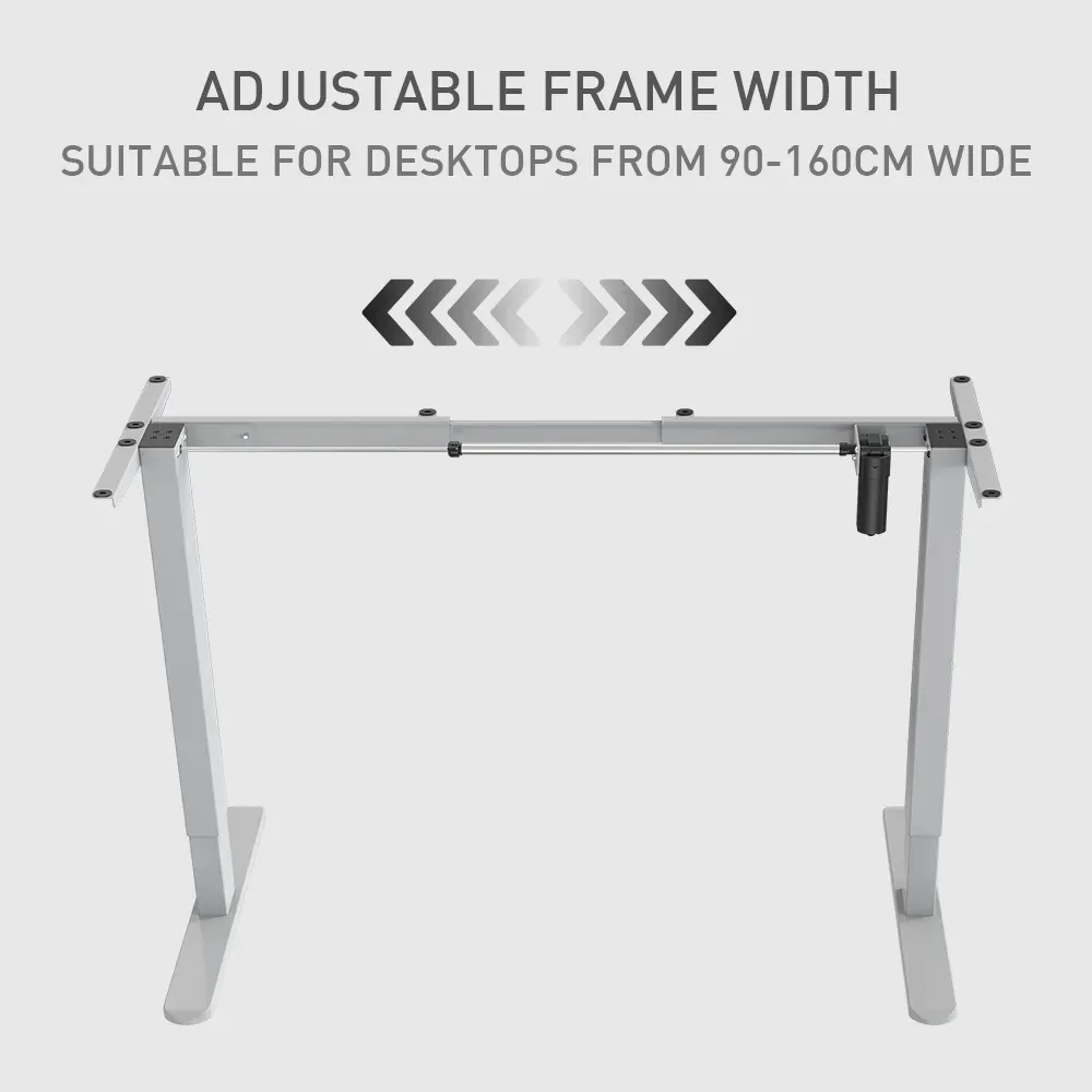FORTIA Single Motor Sit/Stand Desk Frame, 58 x 90-135cm, 72-118cm Height Adjustable, 70kg Load Price