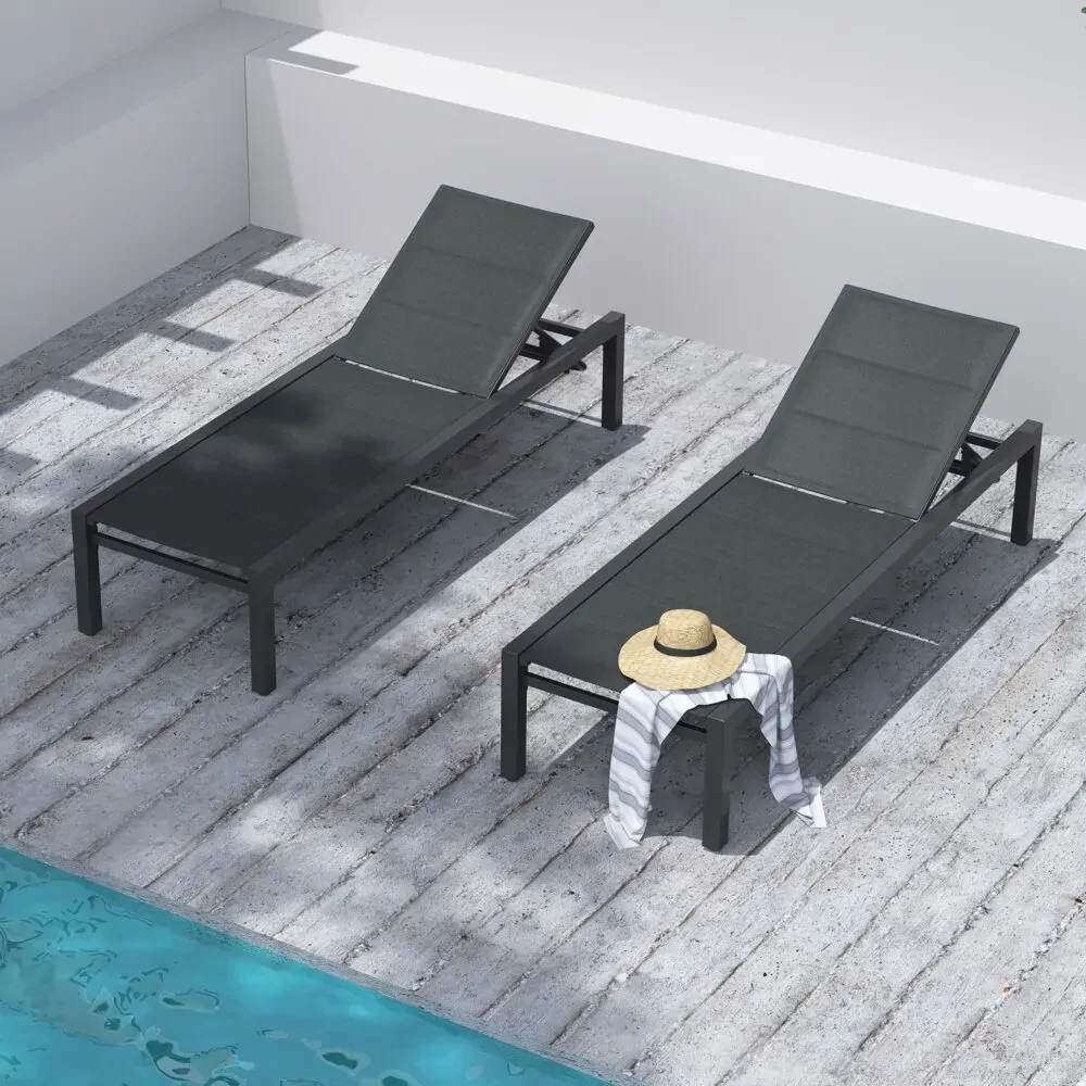 Adjustable Outdoor Sun Lounger in Aluminium Price
